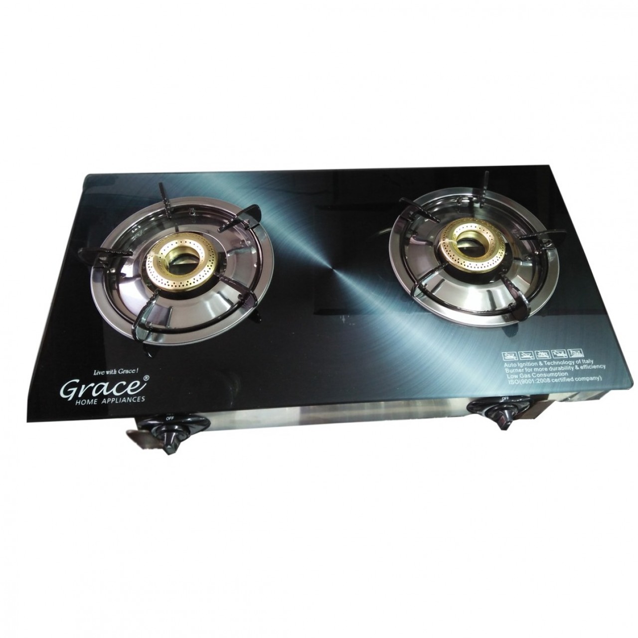 Grace Two Burner Stainless Steel Gas Stove