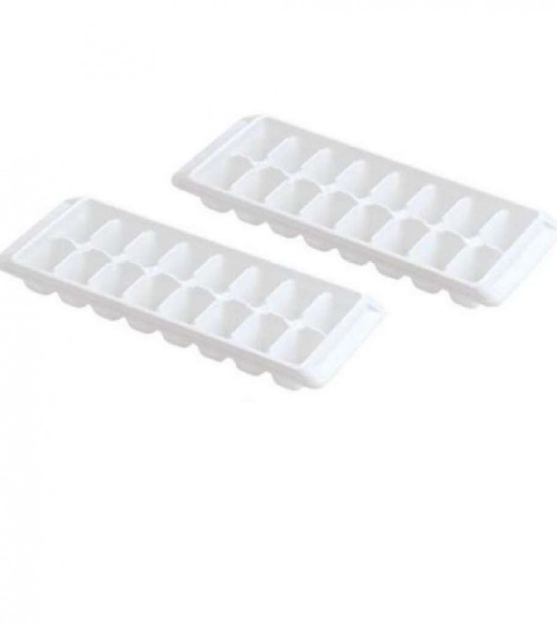 Pack of 2 - Ice Cube Trays - White