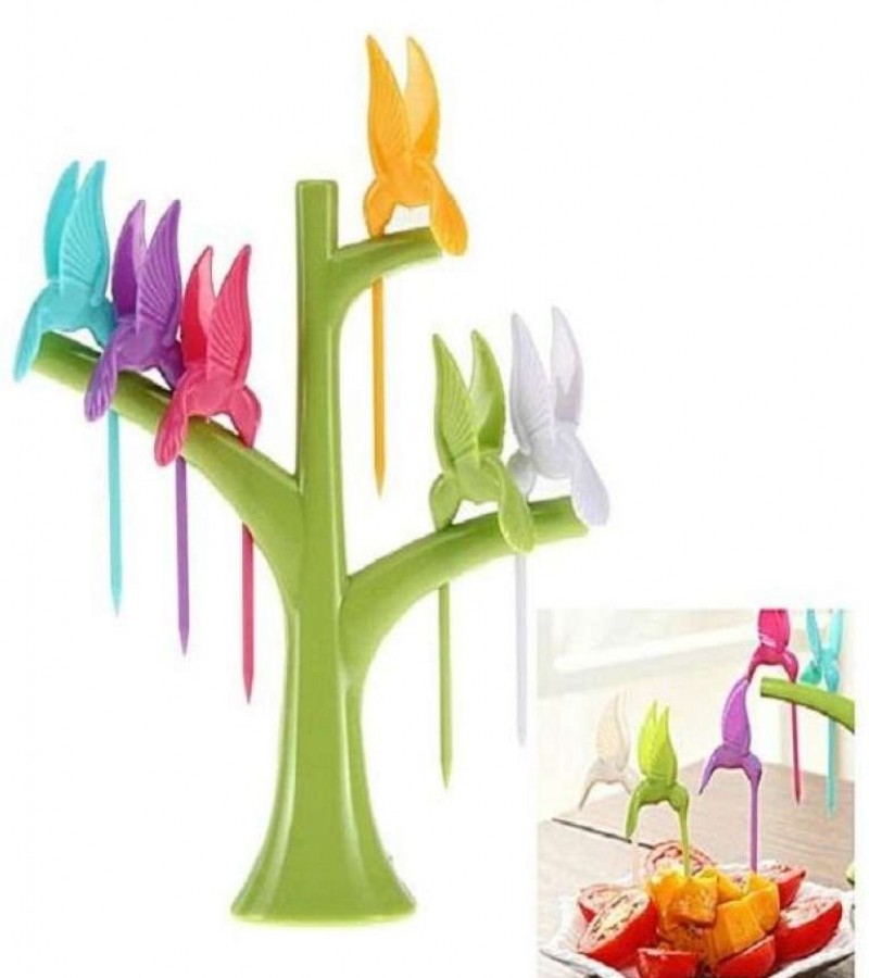 Pack Of 6 - Birdie Fruit Fork Set -