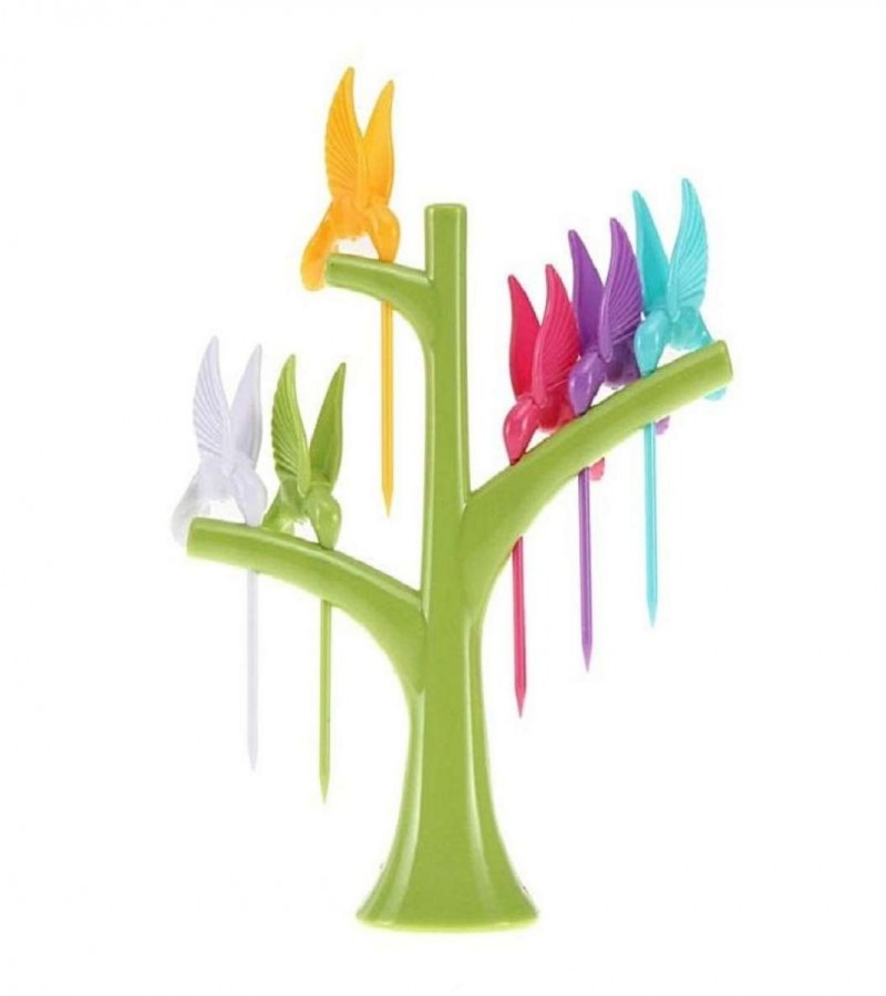 Pack Of 6 - Birdie Fruit Fork Set -