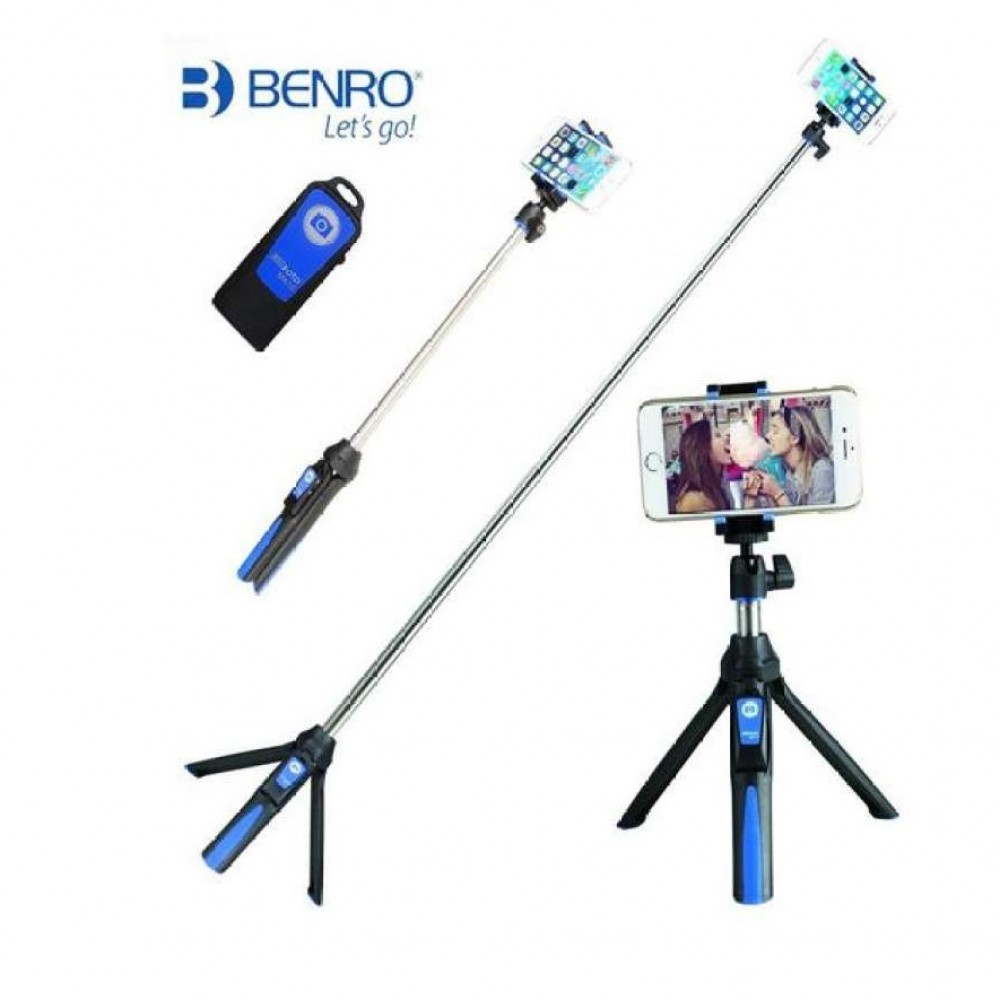 Benro Tripod Selfie Stick 3in1 Monopod Extendable Phone Selfie Stick with Built-in Bluetooth Remote