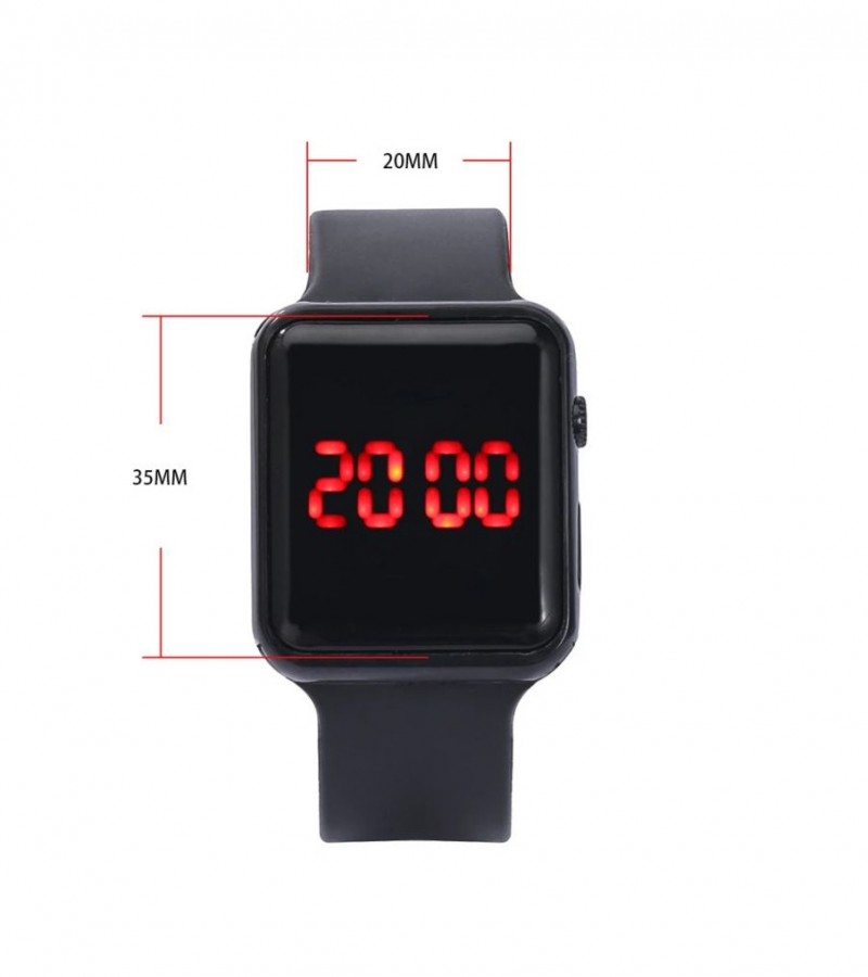 Best Quality Square Digital Silicone Sports Watch For Men