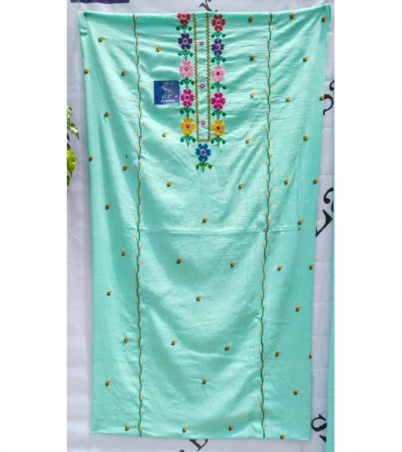 Women Embroidery 3 Piece Suit Cross Stich