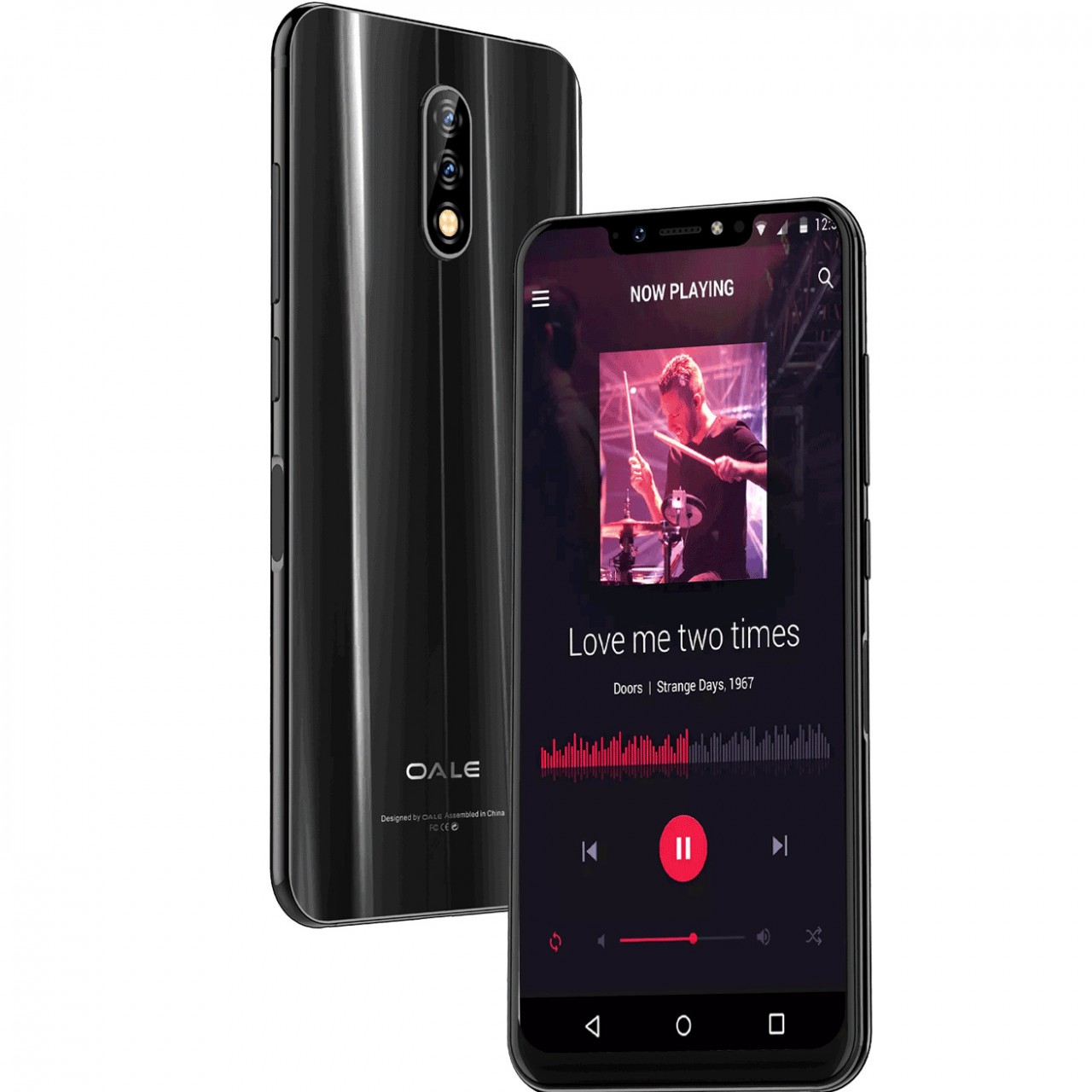 Black - APEX 3 Oale Mobile Notch Display Dual SIM