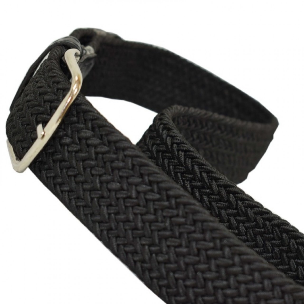 Black Canvas Belt Stretchable Unisex Free Size Strong Stylish