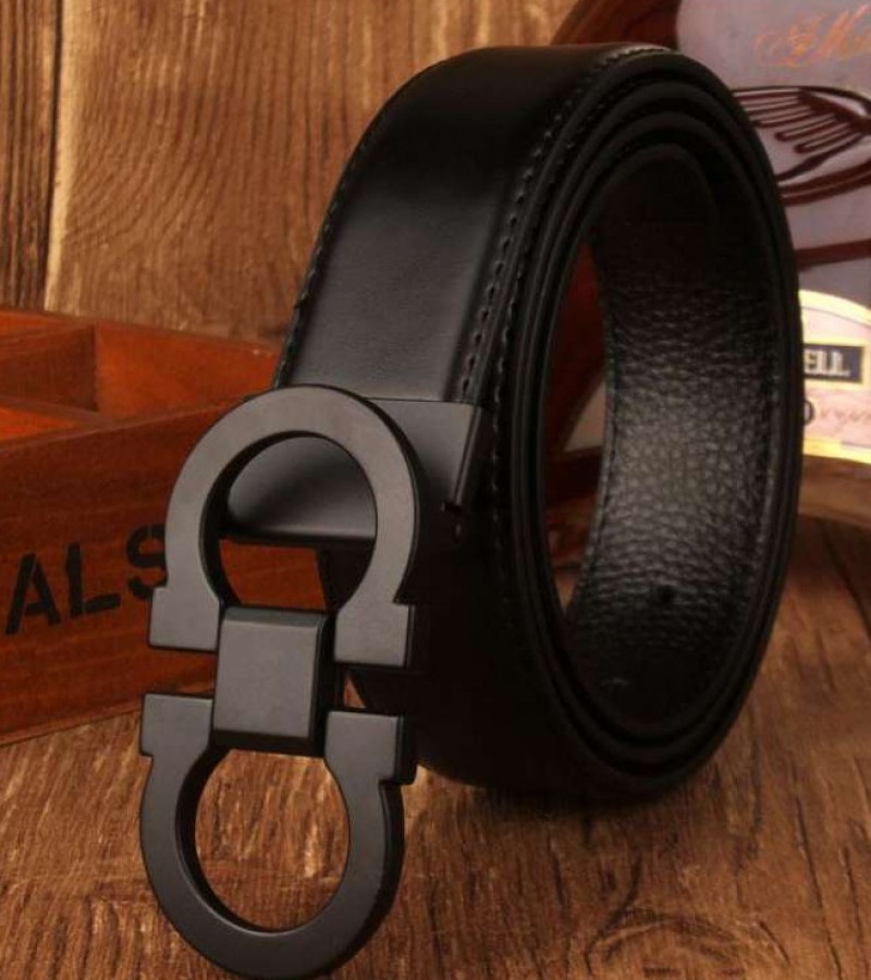 Black Classy Ferragamo Belt For Men