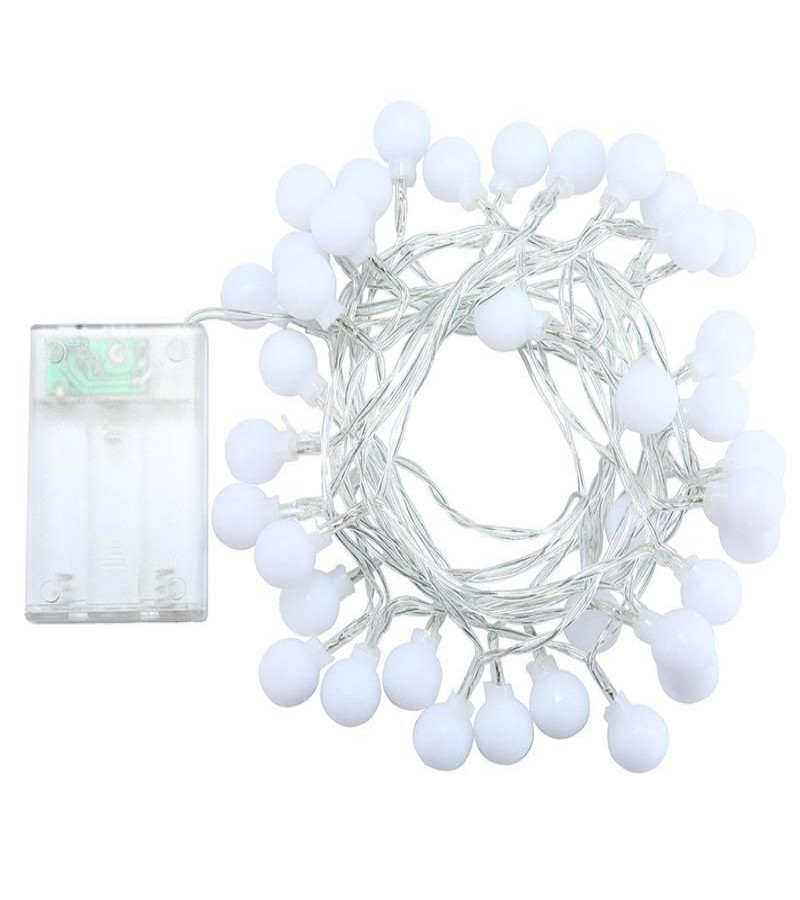5M LED String Fairy Lights With 50 Ball Shaped Bulbs For Home And Outdoor Decoration
