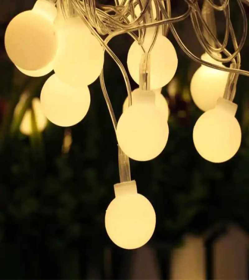 5M LED String Fairy Lights With 50 Ball Shaped Bulbs For Home And Outdoor Decoration