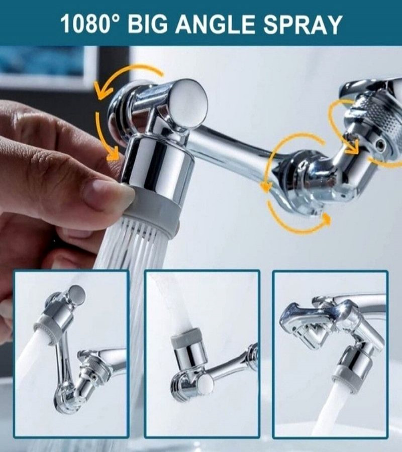 Multi-Functional Anti-Splash Kitchen And Bathroom Faucet Extender With 1080° Rotation And Filter