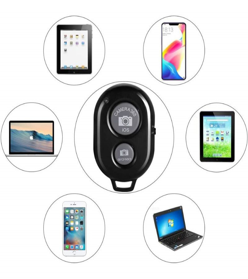 Pack Of 3 Easy Pair Mini Selfie Bluetooth Remote Shutter For All Smart Phones
