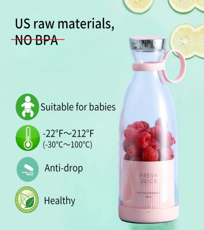 Portable Powerful Rechargeable 380ml Juicer Blender