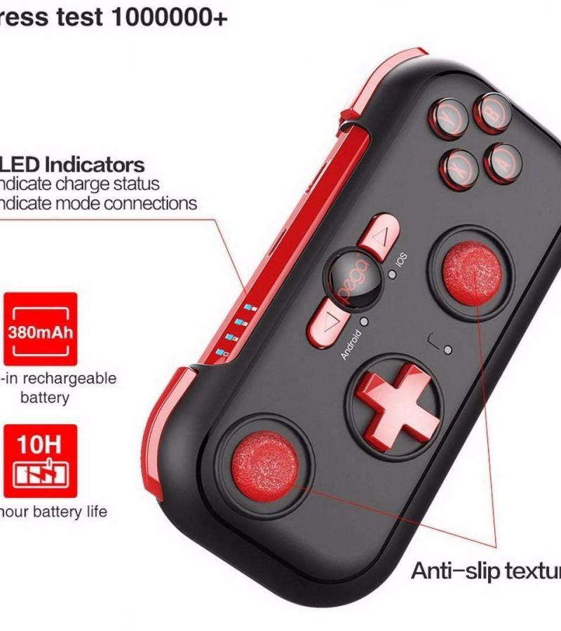 Bluetooth Gamepad Joystick Pad Red Wizard Wireless Game Controller For Android/ IOS/ Nintendo