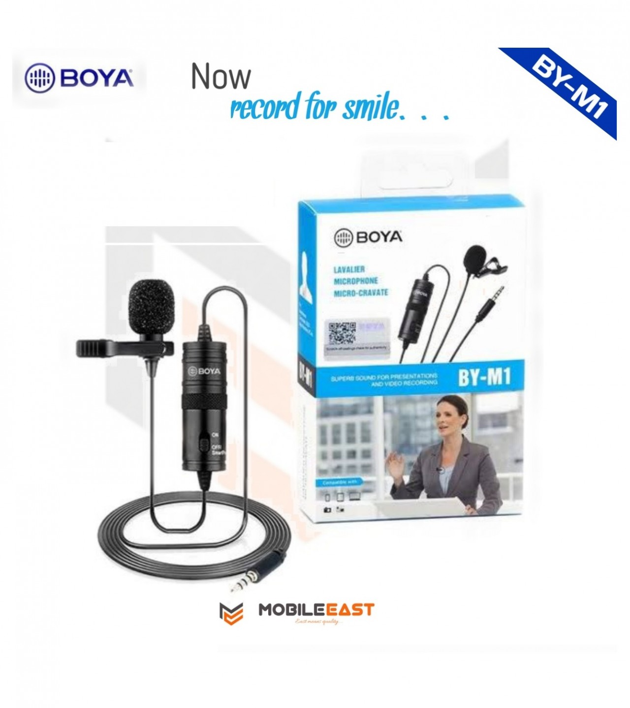 BOYA BY-M1 LAVALIER MICROFONE 3.5MM MICROPHONE FOR AUDIO RECORDER / IPHONE DSLR
