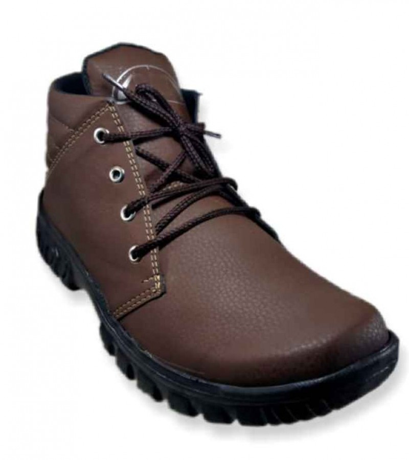 Brown Daily Use Long Shoes for Men