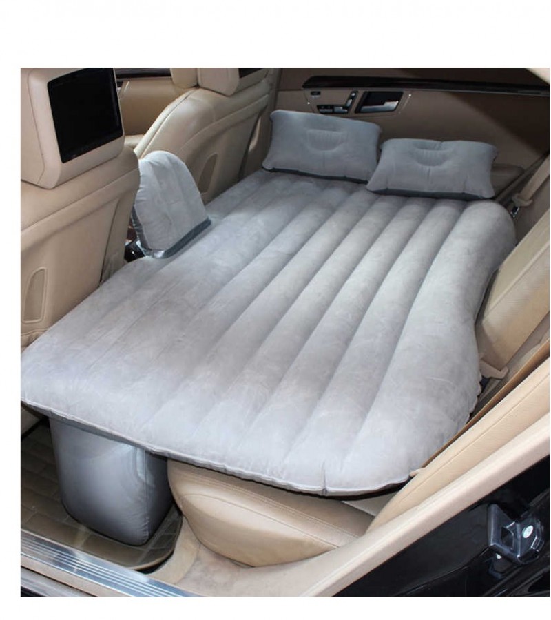 Car Air Mattress Back Seat Travel Sleeping Mattress Pad Inflatable - Gray