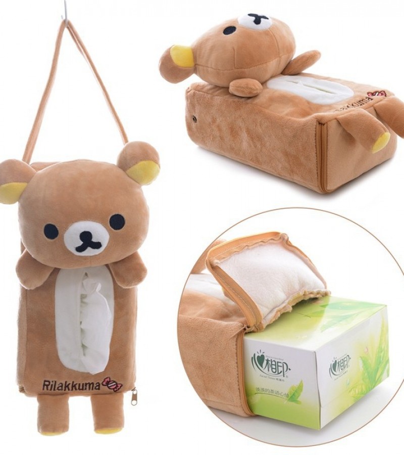 Car Bear Hanging Tissue Box