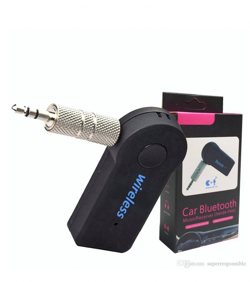 Car Bluetooth Aux Wireless Aux Audio Receiver Bt-350 – Black