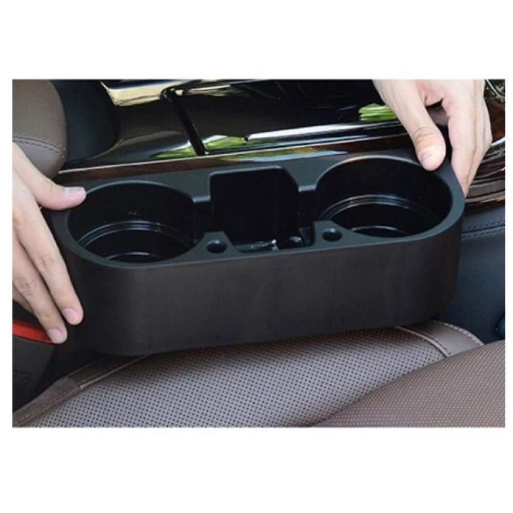 Car Cup Holder Portable Multifunction Vehicle Seat Gap Cup Bottle Phone Drink Holder Stand - Black