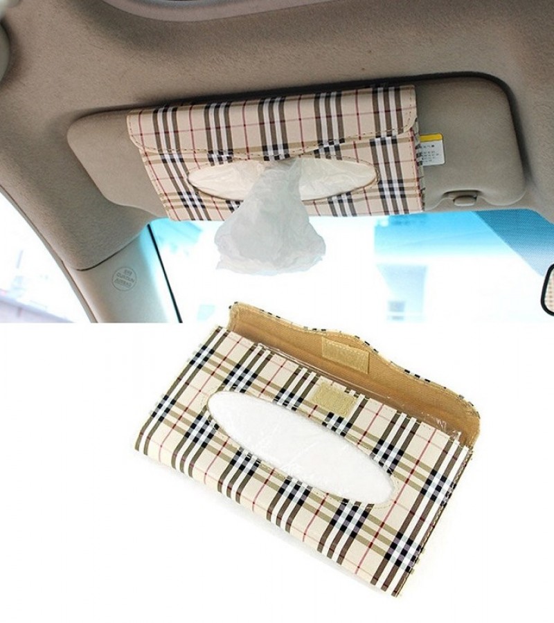 Car Sun Visor Tissue Box With Clip