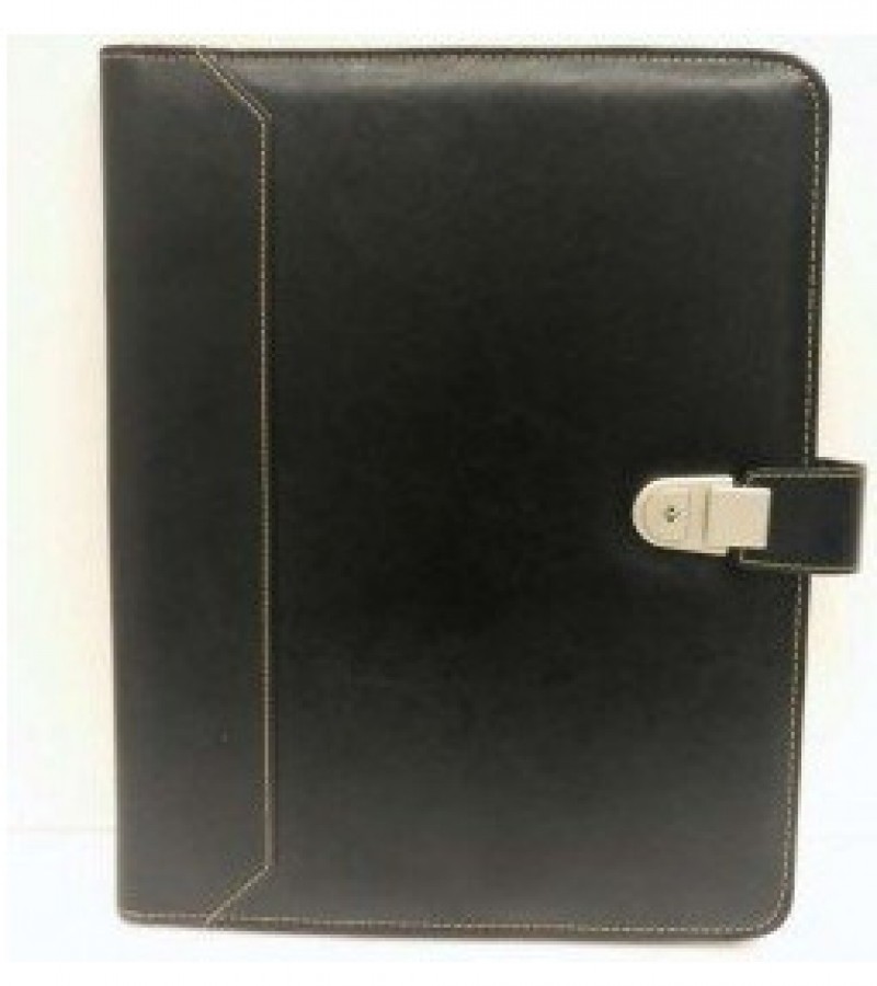 CF-303 Conference Folder with Lock for Office Use - Black