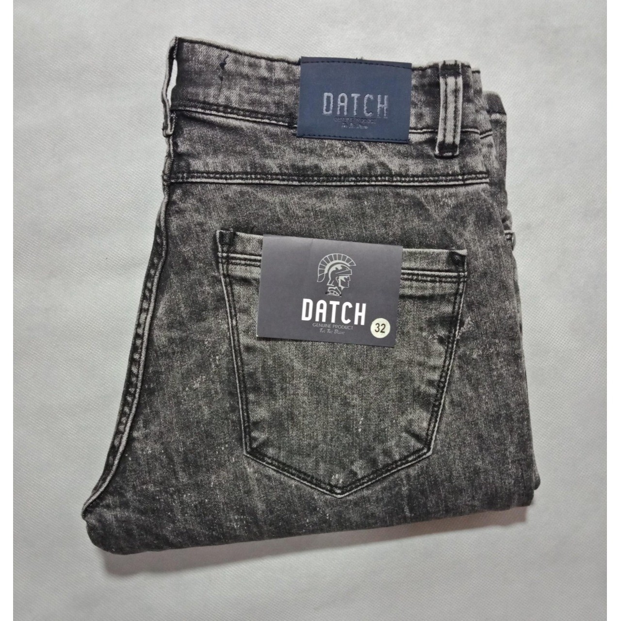 Charcoal Grey Wash Datch Genuine Stretch Export Quality Jeans