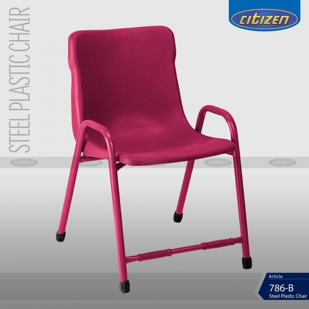 citizen 786b steel  plastic chair with low armrest