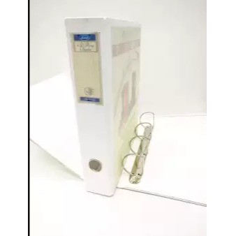 4 Ring Binder - D Type Clip PVC Binder 52mm - White Pack Of 2