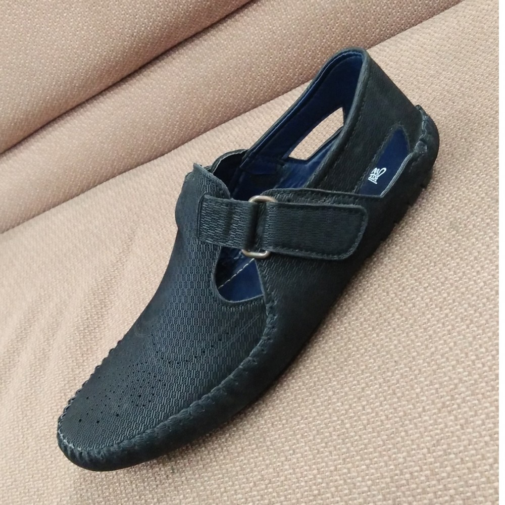 Milli Shoes All Season Comfortable Leather Sandals For Men -Black -6 to 11