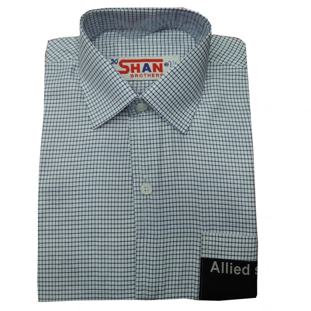 Allied School Uniform Check Shirt For Boys - Blue