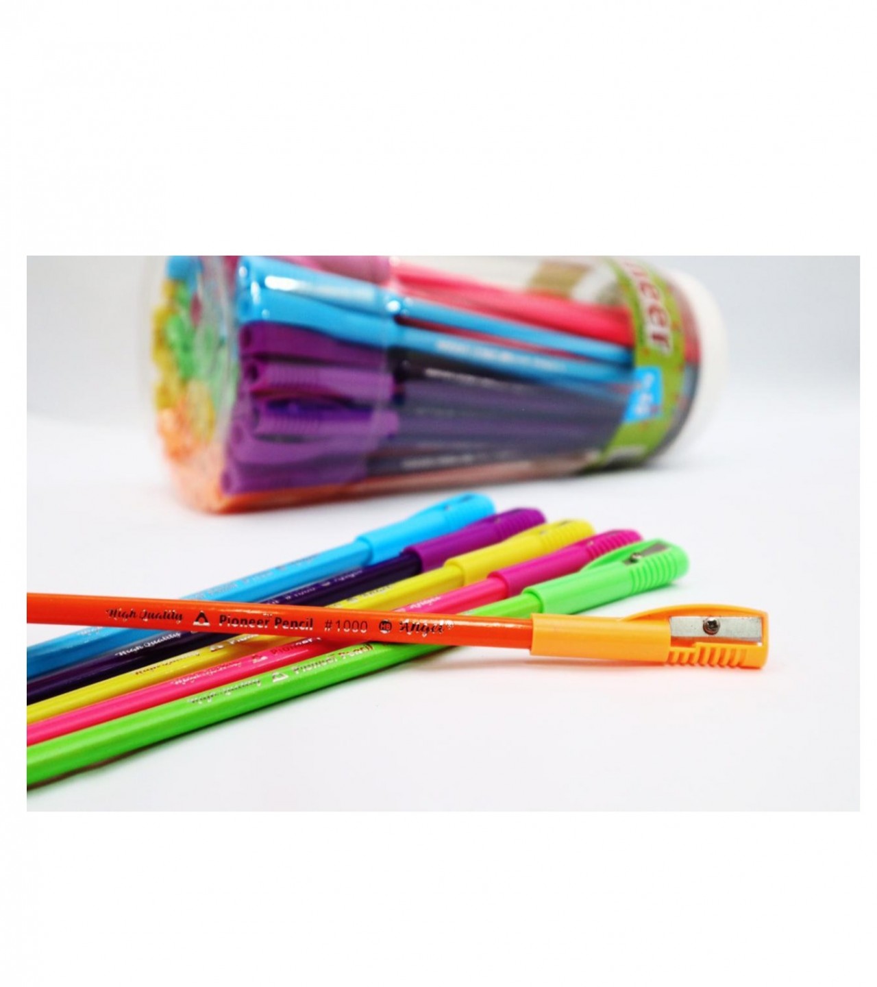 Angel Pioneer Pencil With Sharperner Tail - Jar of 60 Pencils