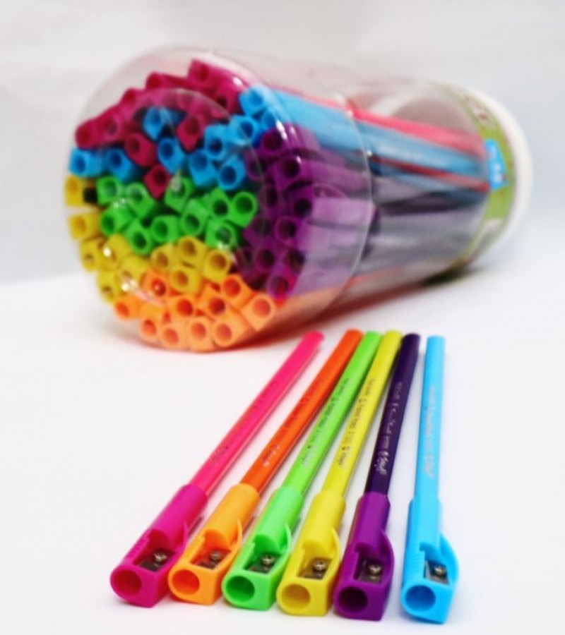 Angel Pioneer Pencil With Sharperner Tail - Jar of 60 Pencils