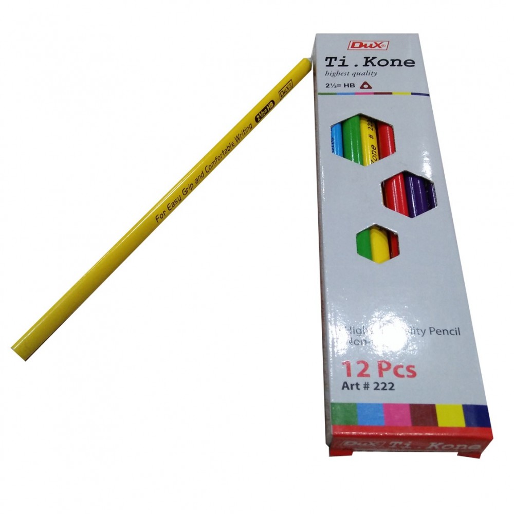 Dux Tri-Kone Hand Writing Pencil For Kids - 2.5HB Pencil - 12 Piece