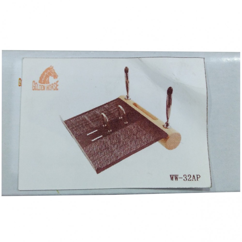 Golden Horse Pen & Paper Stand For Office Use