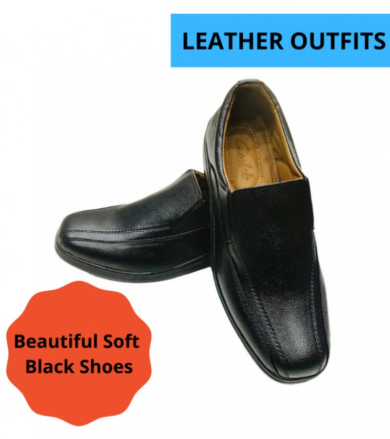 MEN'S BLACK LEATHER SHOES