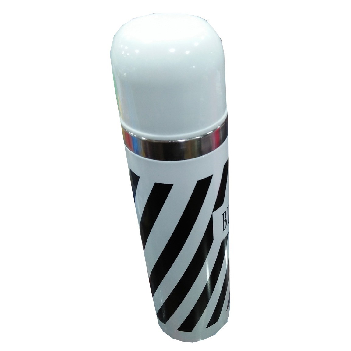 Metal Water bottle for Kids - White & Black