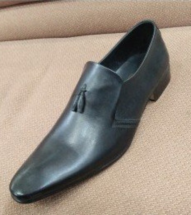 Milli All Leather Fashionable Shoes For Men -Black -6 to 11