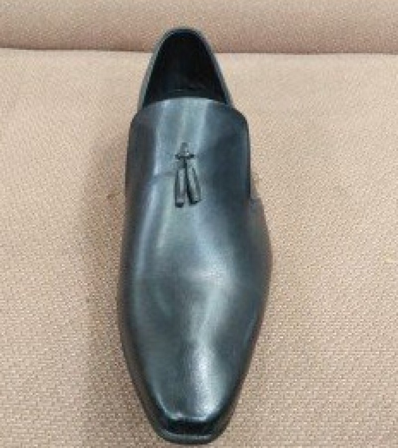 Milli All Leather Fashionable Shoes For Men -Black -6 to 11