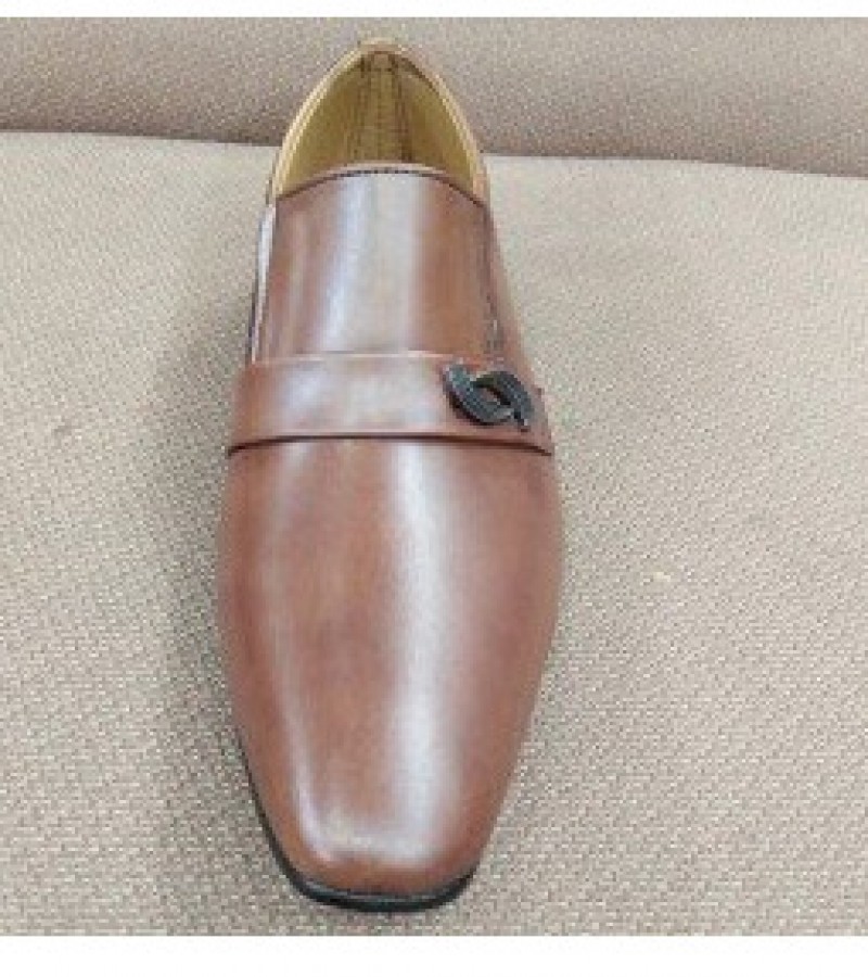 Milli Fashionable All LeatherShoes For Men -Brown -6 to 11