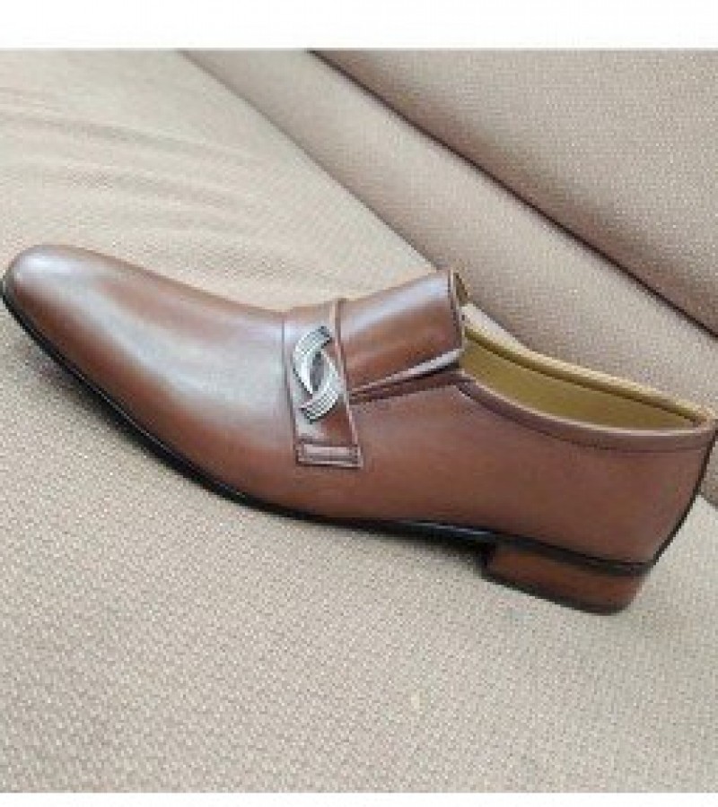 Milli Fashionable All LeatherShoes For Men -Brown -6 to 11