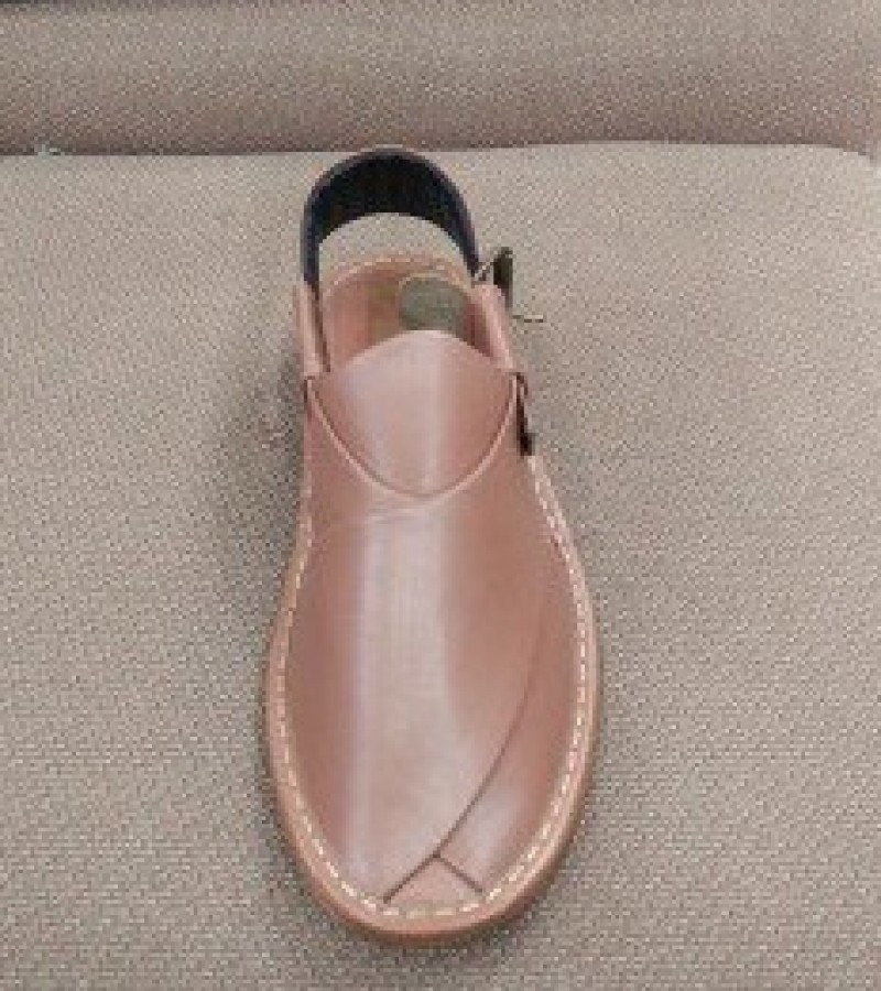 Milli Shoes All Leather Peshawari Chappal For Men -Brown -6 to 11
