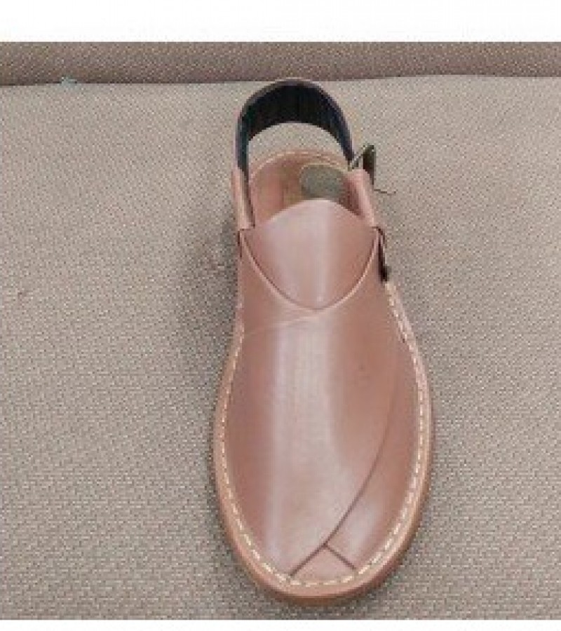 Milli Shoes All Leather Peshawari Chappal For Men -Brown -6 to 11