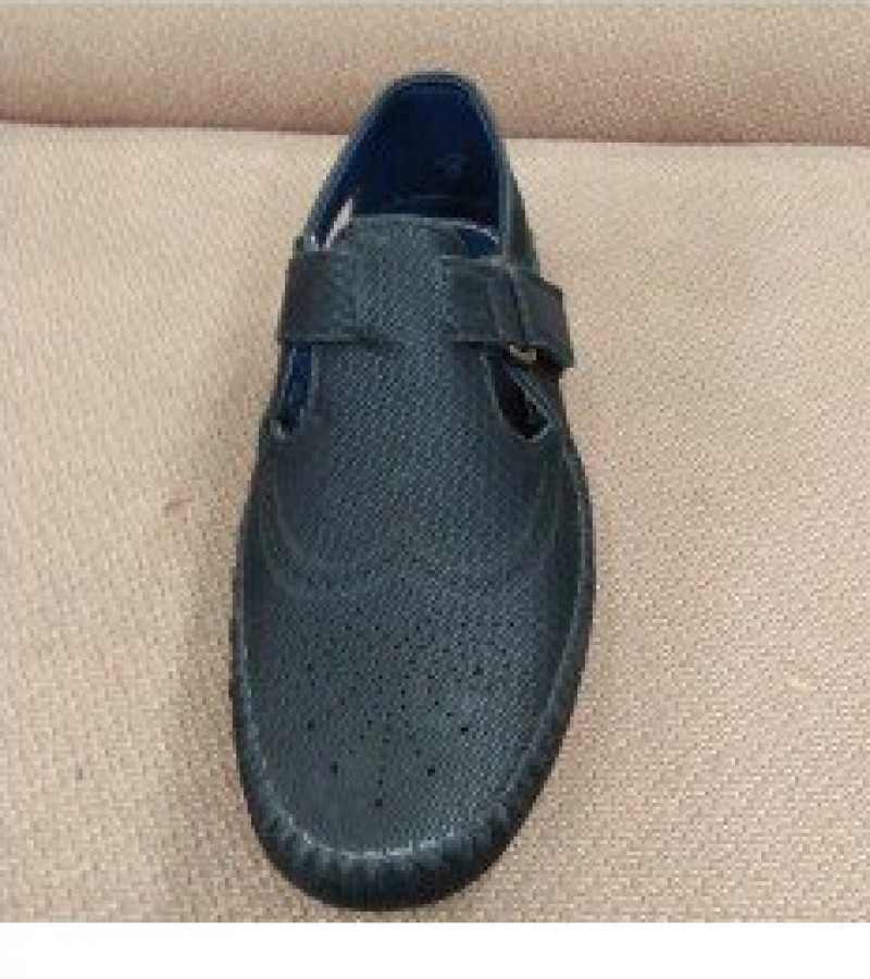 Milli Shoes All Season Comfortable Leather Sandals For Men -Black -6 to 11