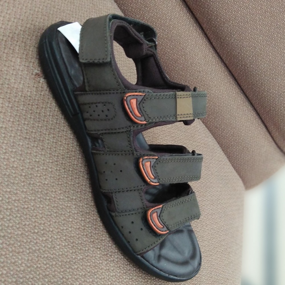 Milli Shoes Fashionable Leather Sandals For Men - Green - 6 to 11