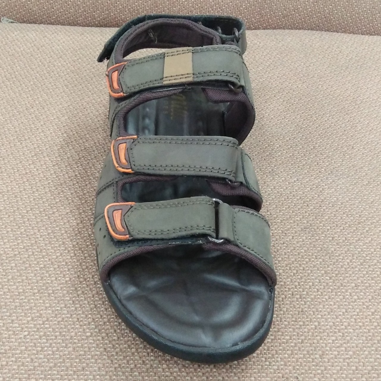 Milli Shoes Fashionable Leather Sandals For Men - Green - 6 to 11