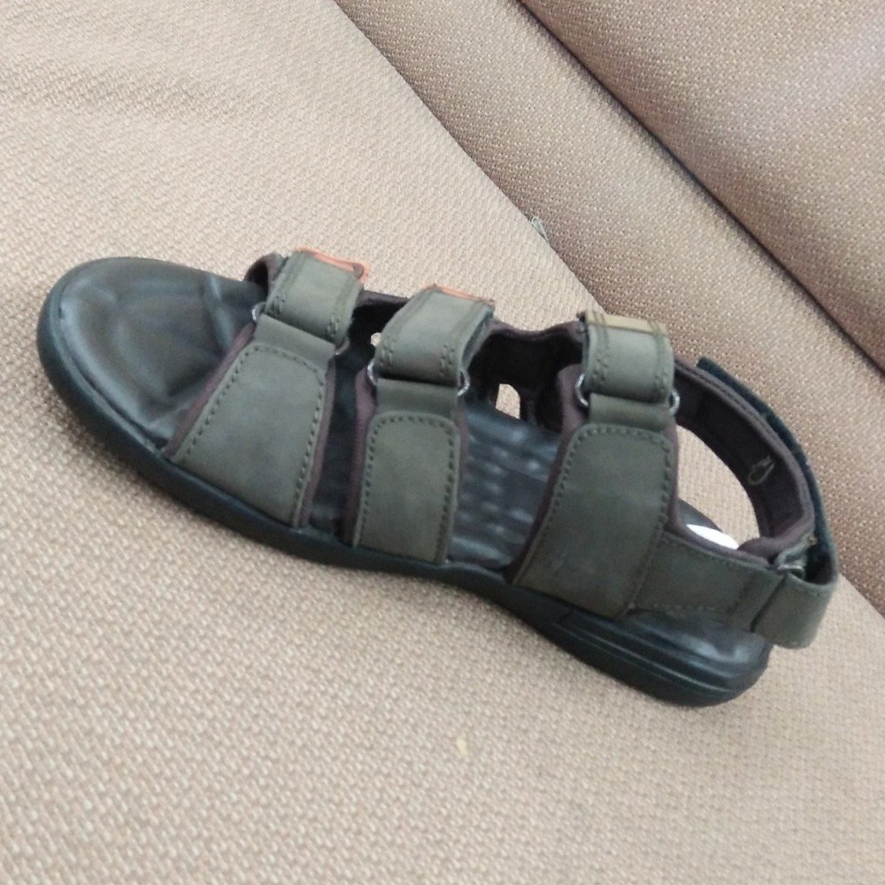 Milli Shoes Fashionable Leather Sandals For Men - Green - 6 to 11