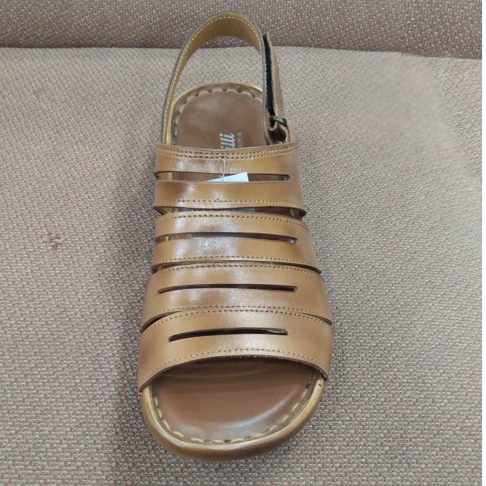 Milli Shoes Leather Sandals For Men - Beige - 6 to 11