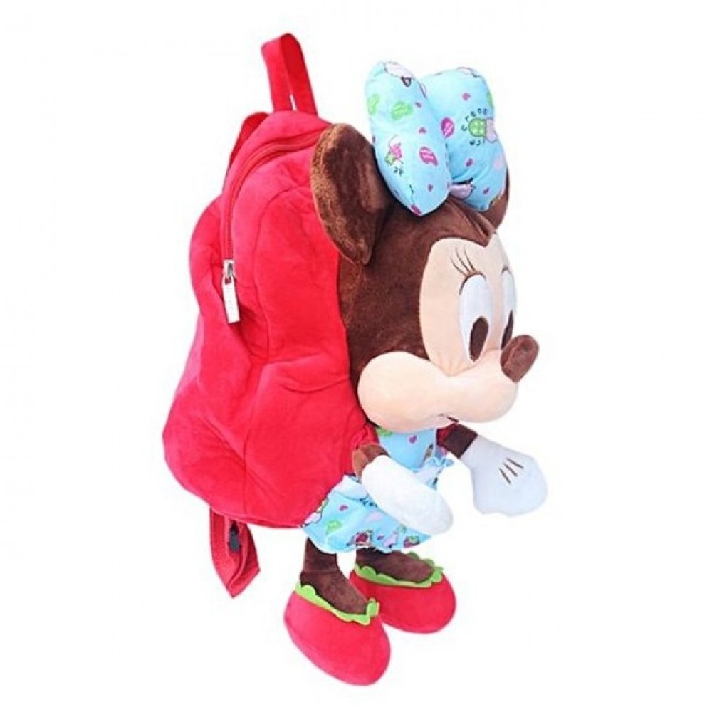 Minnie Mouse Stuffed School Bag For Kids