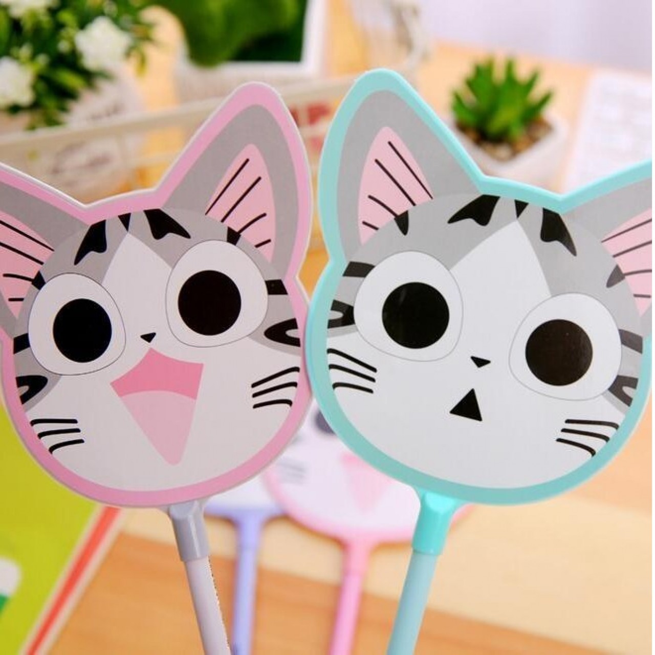 Pack Of 2 Cute Cat Fan design Gel Pen