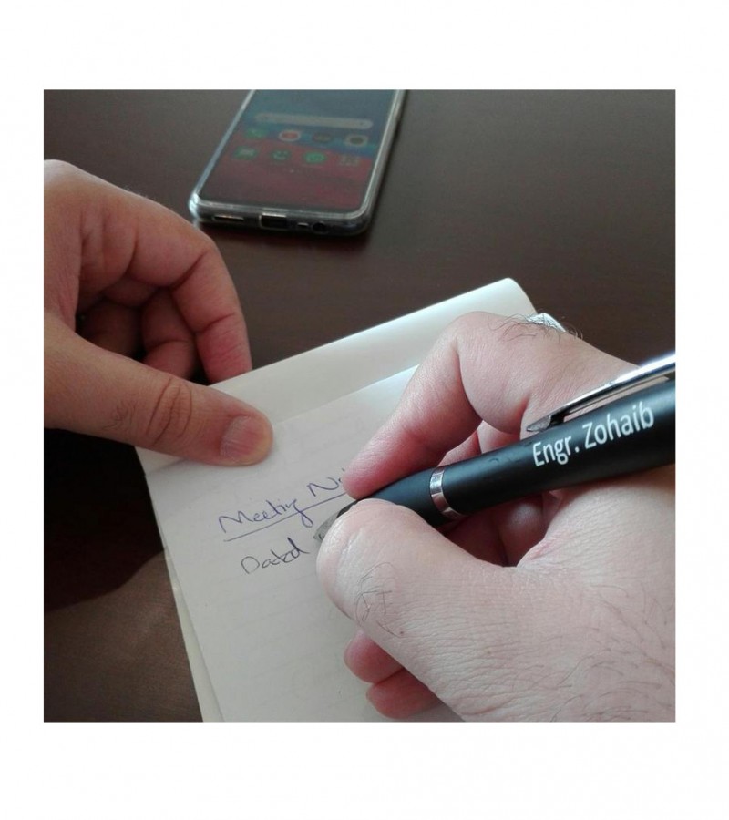 PERSONALIZED EXECUTIVE LED BALL PEN WITH ENGRAVED NAME