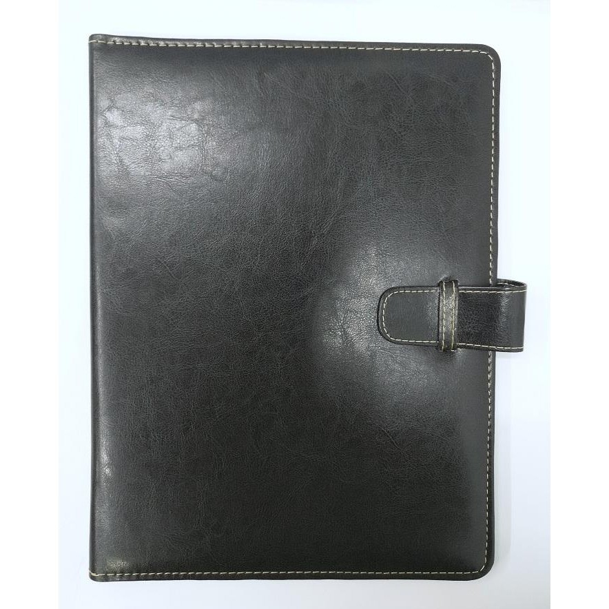 Rexine Pocket Folder For A4 Size Pages - PF-859 - Black 12 Pockets